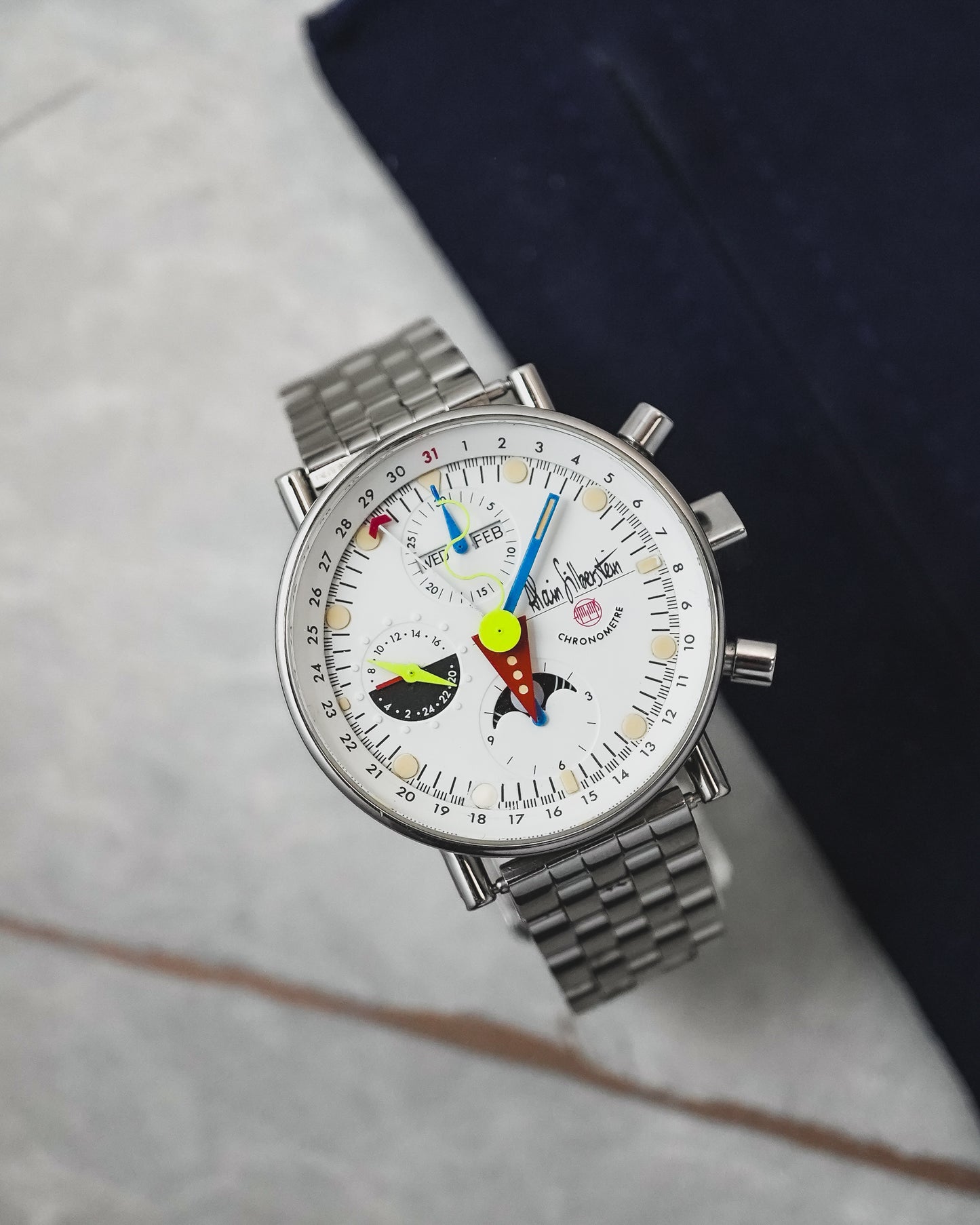 Alain Silberstein Krono 2 Bauhaus Triple Date Moonphase Limited Edition 500 Pieces