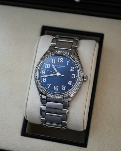 Patek Philippe Twenty 4 Blue Dial Factory Diamond Bezel 7300/1200A-001