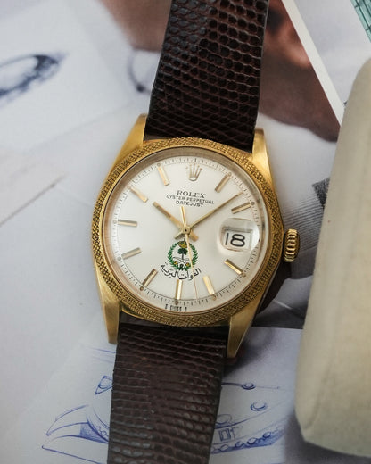 Rolex Datejust Morellis Royal Saudi Land Forces Emblem Logo 1611