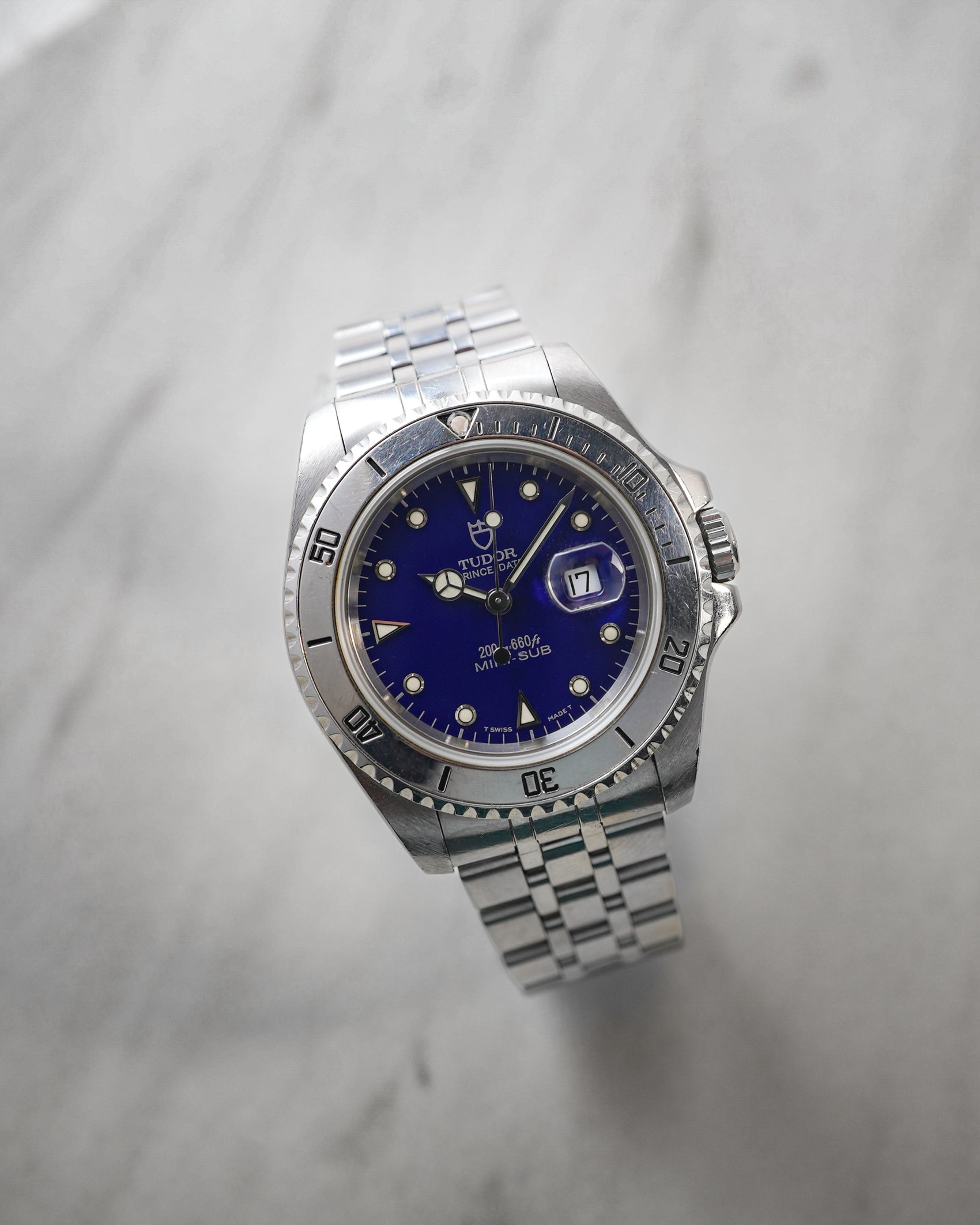 Tudor Prince Date Blue Mini Sub Submariner Automatic 34mm 73190