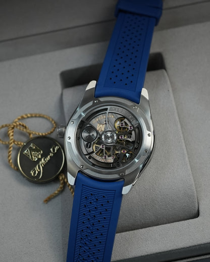 H Moser and Cie Pioneer Retrograde Seconds Midnight Blue 42mm 3250-1200