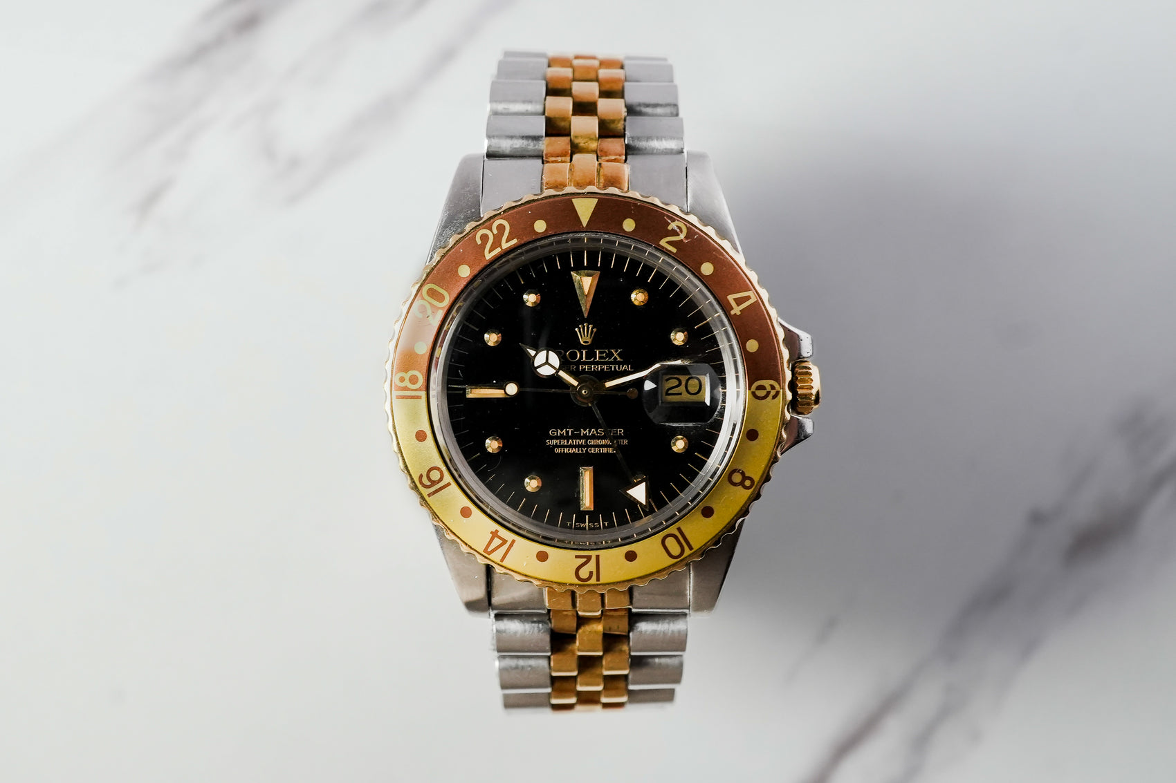 Rolex GMT Master Rootbeer Bezel Nipple Dial 1675