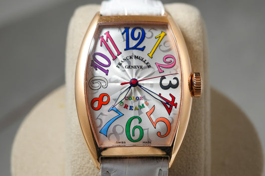Franck Muller Color Dream Cintree Curvex in Solid 18K Rose Gold 5850 SC COL DRM